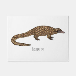 Paillasson Illustration de pangolin à queue longue