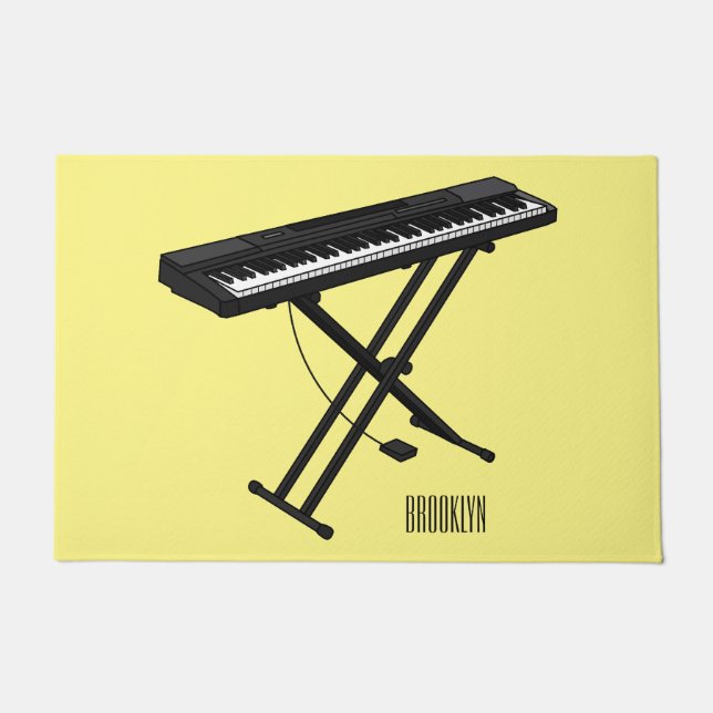 Paillasson Illustration de piano clavier (Devant)