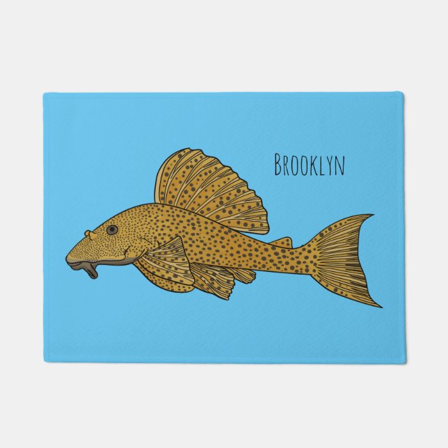 Paillasson Illustration de poisson Pleco (Devant)