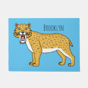 Paillasson Illustration de tigre à dents de sabre