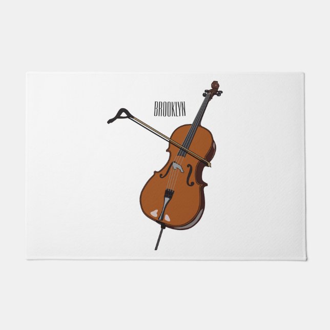 Paillasson Illustration de violoncelle (Devant)