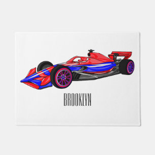 Paillasson Illustration de voiture de course professionnelle