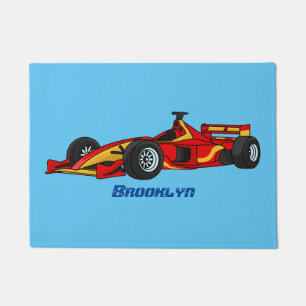 Paillasson Illustration de voitures de course à grande vites