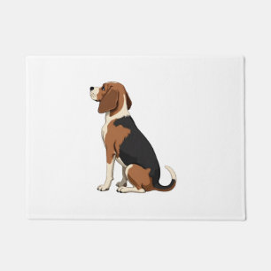 Paillasson Illustration de vue arrière de chien Beagle vintag