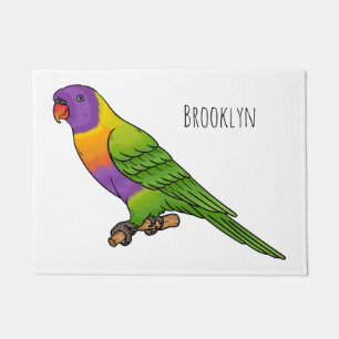 Paillasson Illustration d'oiseau de lorikeet arc-en-ciel