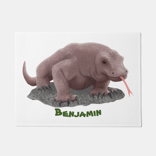 Paillasson Illustration du dragon de Komodo (Devant)