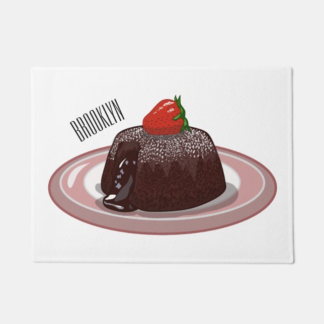 Paillasson Illustration du gâteau de lave au chocolat (Devant)