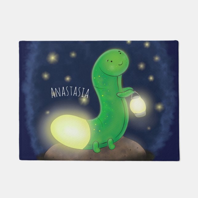 Paillasson Illustration du ver vert mou (Devant)