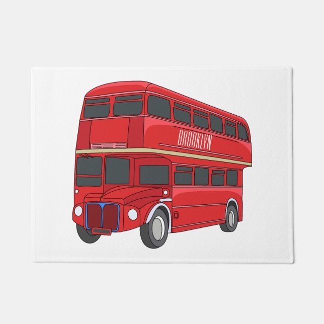 Paillasson Illustration d'un bus à deux étages (Devant)