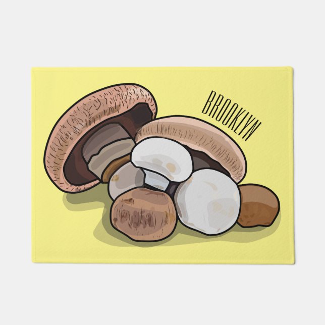 Paillasson Illustration d'un champignon (Devant)