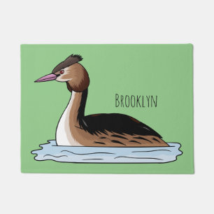 Paillasson Illustration d'un grand oiseau de grèbe huppé