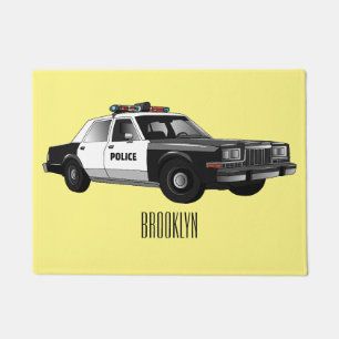 Paillasson Illustration d'une voiture de police