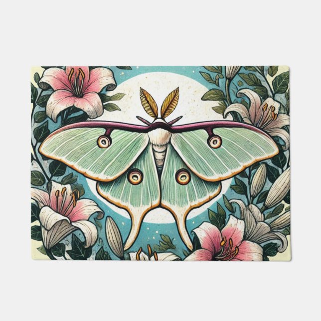 Paillasson Illustration Luna Moth lys luna moths (Devant)