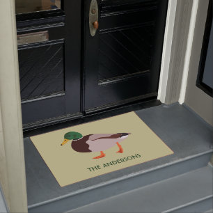 Paillasson Illustration réaliste de Mallard Duck Personnalisé