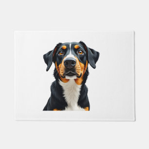 Paillasson Illustration Rétro Portrait de Chien Coloré Vintag