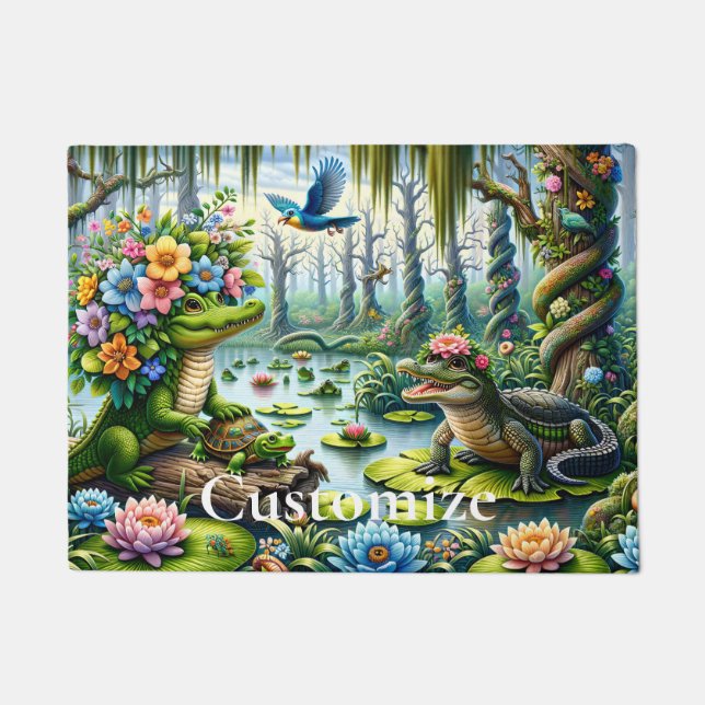Paillasson Imaginaire alligator marécage Thunder_Cove (Devant)
