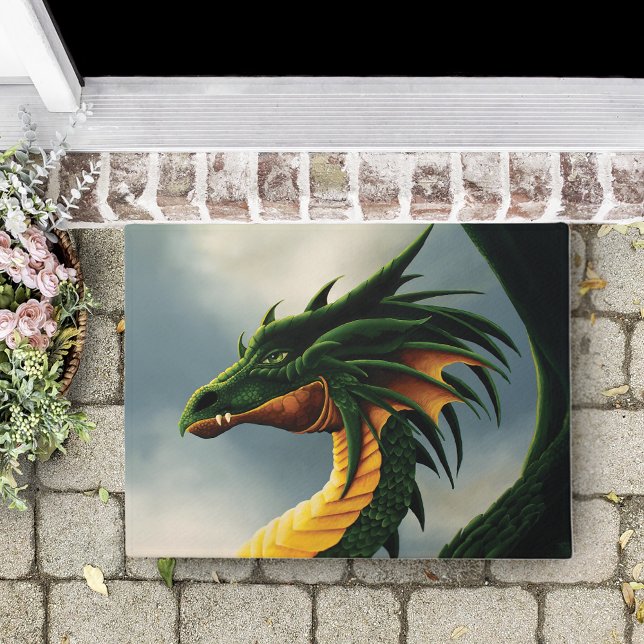 Paillasson Imaginaire Dragon Vert (Créateur téléchargé)