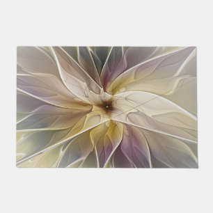 Paillasson Imaginaire Floral Gold Eggplant Art Fractal Abstra