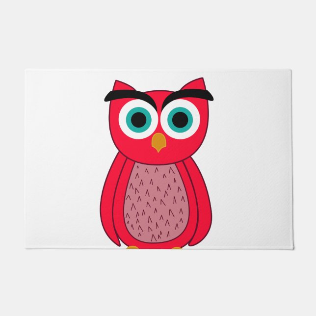 Paillasson Impression de photo de hibou (Devant)