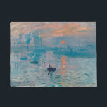 Paillasson Impression de Sunrise Claude Monet<br><div class="desc">Impression,  Sunrise est un célèbre tableau de l'impressionniste français Claude Monet peint en 1872 et exposé à l'exposition des impressionnistes à Paris en 1874. Sunrise montre le port du Havre.</div>