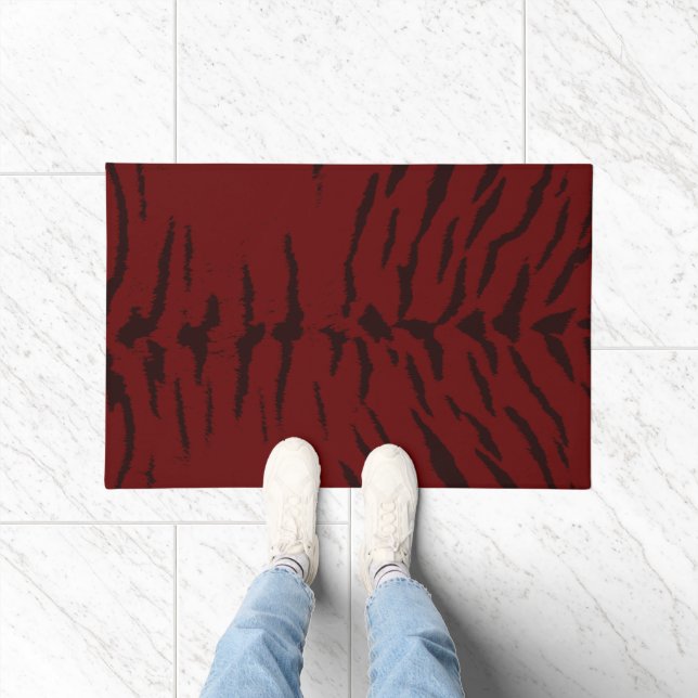 Paillasson Impression numérique rouge Tiger (Intérieur)