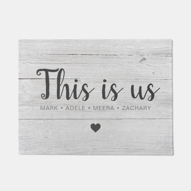 Paillasson Impression sur bois This Is Us Cœur (Devant)