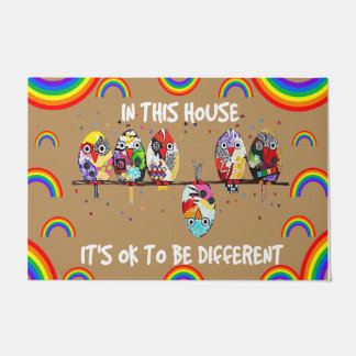 Paillasson In this house it's ok to be different, Cute