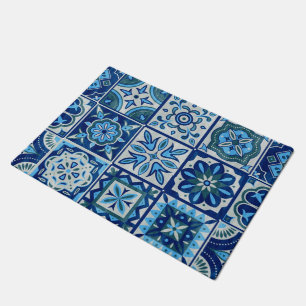 Paillasson Indigo Blue Portugais Azulejo Lisbonne Décor