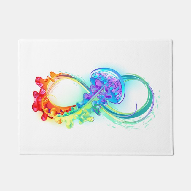 Paillasson Infinity avec Rainbow Jellyfish (Devant)