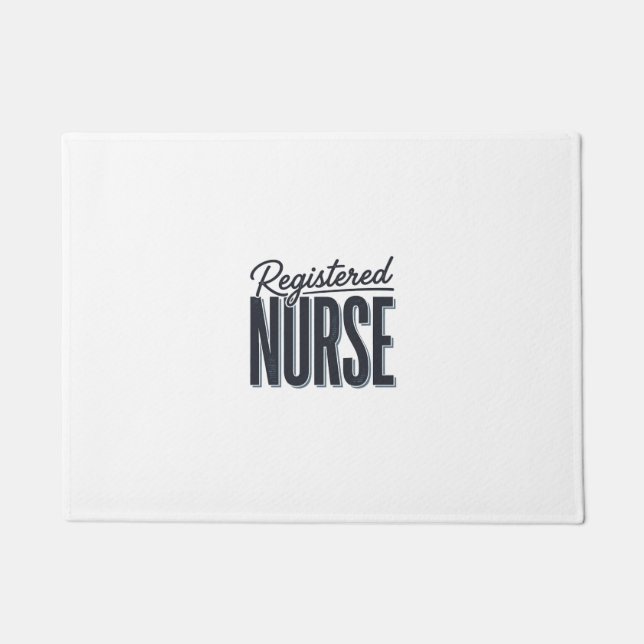 Paillasson Infirmière diplômée Script Typographie Vector Desi (Devant)