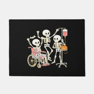 Paillasson Infirmière Skeleton Funny Halloween Soins de santé