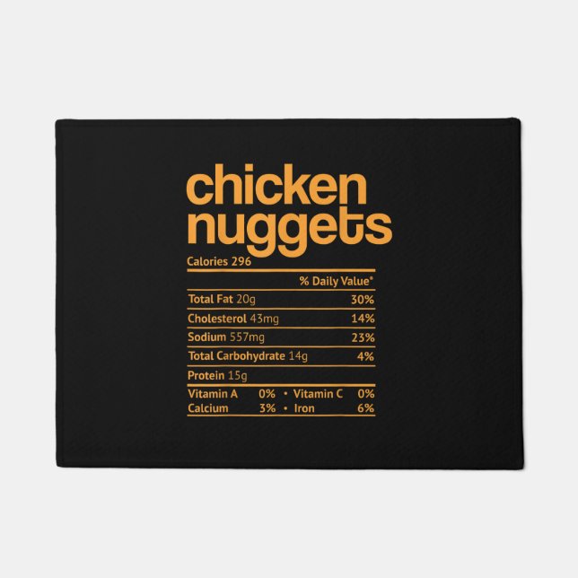 Paillasson Informations nutritionnelles drôles de nuggets de  (Devant)