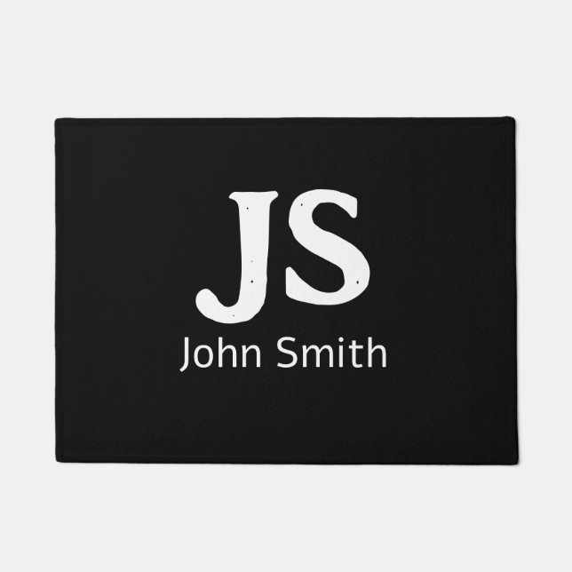 Paillasson Initiales personnelles personnalisables (Devant)