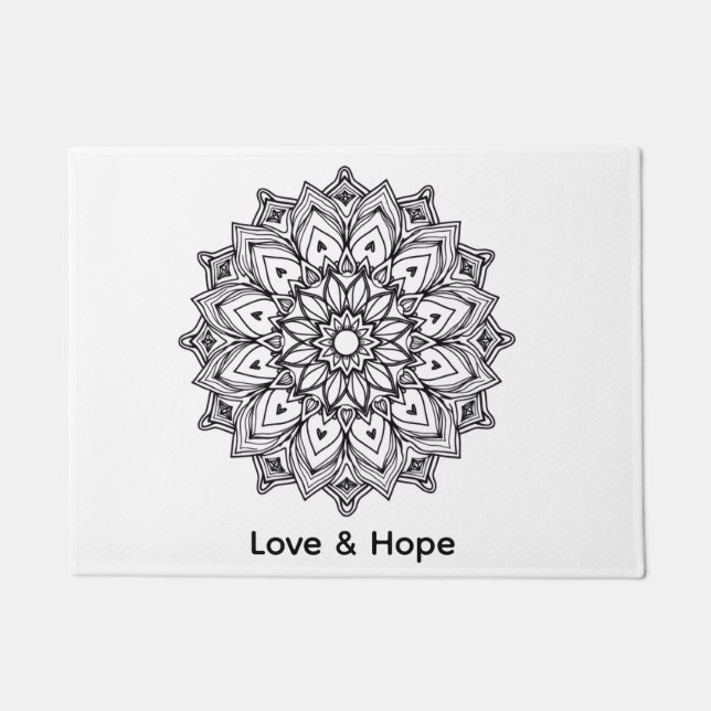 Paillasson Inspirational Mandala Love & Hope: Doormat (Devant)