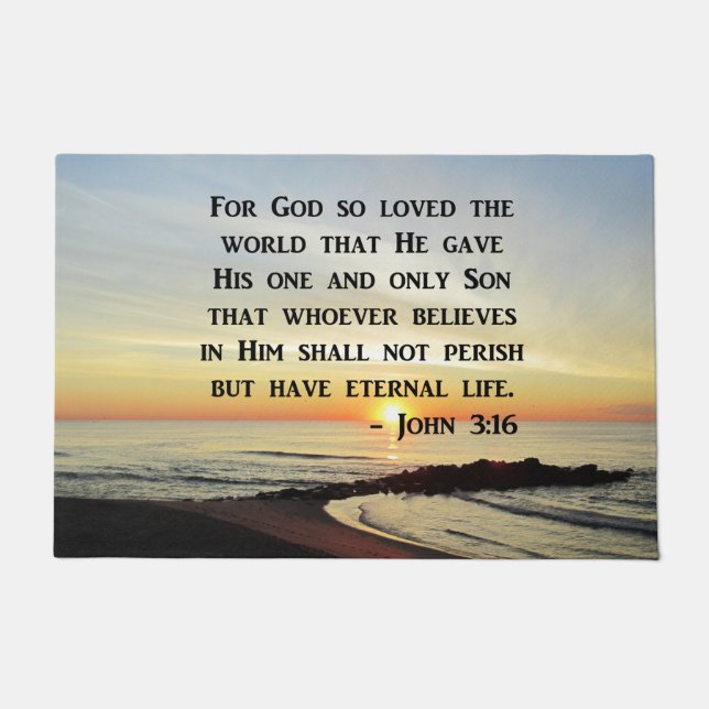 PAILLASSON INSPIRING JOHN 3:16 SUNRISE PHOTO DESIGN (Devant)