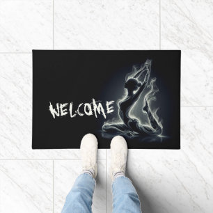 Paillasson Instructeur de Yoga Reiki Pose King Pigeon à une j