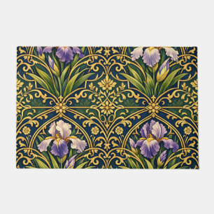 Paillasson Iris Floral Art Nouveau Damassé