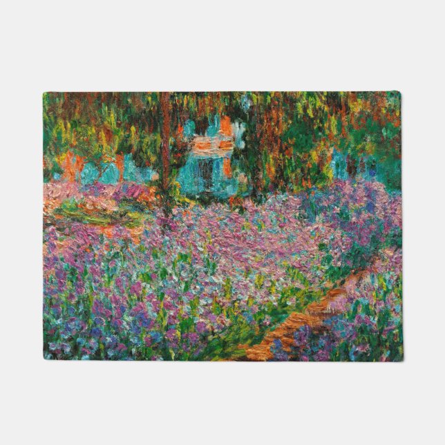 Paillasson Iris Jardin Monet Giverny fleurs (Devant)