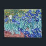 Paillasson Irises Vincent van Gogh<br><div class="desc">Irises (1889) Vincent van Gogh. Un beau paysage estival. Les iris bleus fleurissent dans un lit fleuri dans un jardin verdoyant. Reproduction d'oeuvres d'art célèbres dans le domaine public.</div>