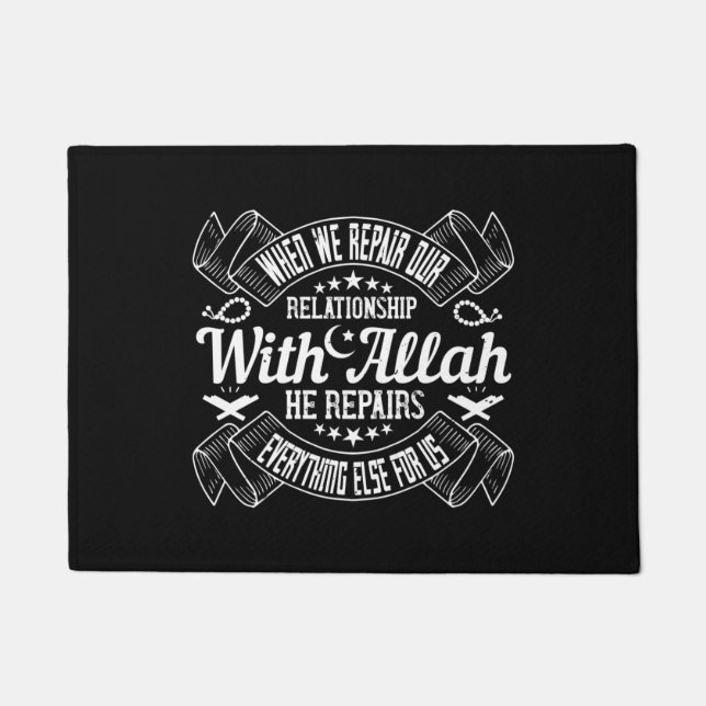 Paillasson Islam - Réparez Votre Relation Avec Allah (Devant)