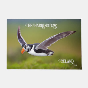 Paillasson Islande Puffin Nom personnalisé