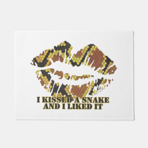 Paillasson J'ai embrassé un serpent Brown et l'impression or