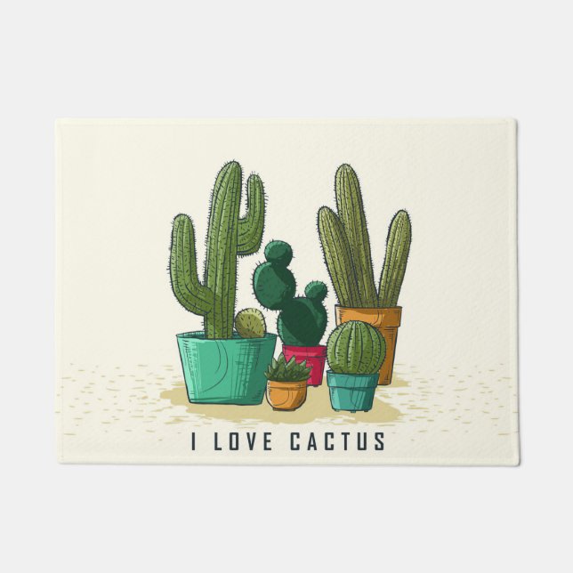 Paillasson J'Aime Les Succulents (Devant)