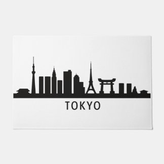 Paillasson Japan Cityscape Travel | Tokyo Skyline Silhouette