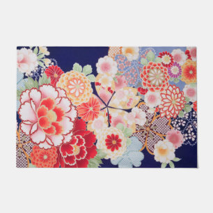 Paillasson Japonais KIMONO Textile, Fleur