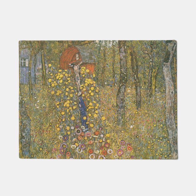 Paillasson Jardin agricole avec Crucifix (par Gustav Klimt) (Devant)