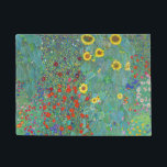 Paillasson Jardin agricole avec tournesol par Gustav Klimt<br><div class="desc">S'il vous plaît visitez mon magasin pour un design plus intéressant et plus de choix de couleurs.
=> zazzle.com/colorfulworld*</div>