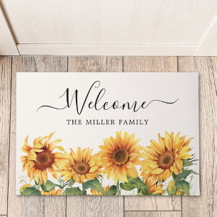 Paillasson Jardin Élégant Rustique de Tournesols Jaunes