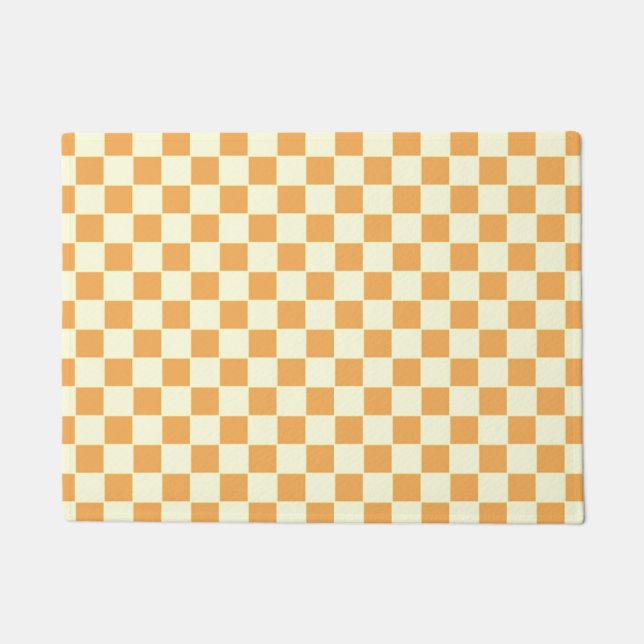 Paillasson jaune à carreaux (Devant)