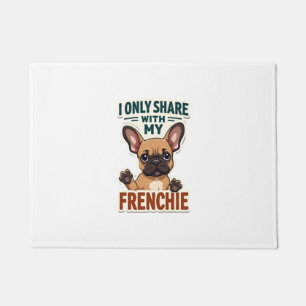 Paillasson Je ne partage qu'avec mon Frenchie Vintage French